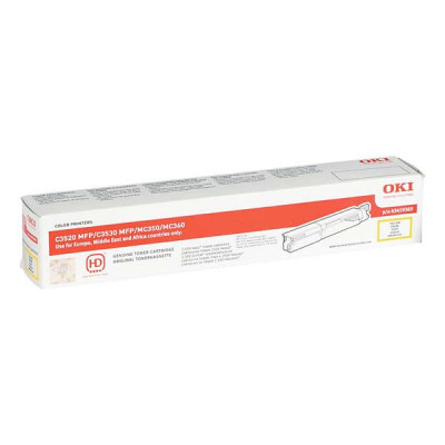 Originálny toner Oki C3500 (43459369), žltý, 2500 strán