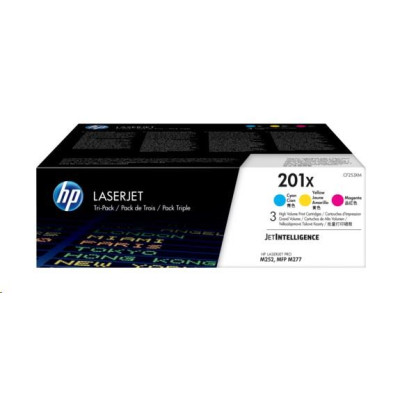 Originálny toner HP CF253XM (201X), CMY, 3 × 2300 strán, 3-pack