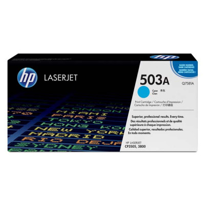 Originálny toner HP Q7581A (503A), azúrový, 6000 strán
