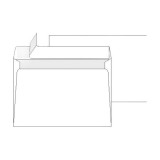 Obálky C4 samolepicí - krycí páska bílé 250 ks