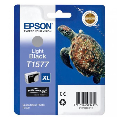 Originálny atrament Epson T1577 (C13T15774010), svetlo čierny, 25,9 ml