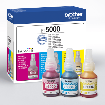 Brother BT-5000CLVAL (BT5000CLVAL), originálny atrament, CMY, 3-pack