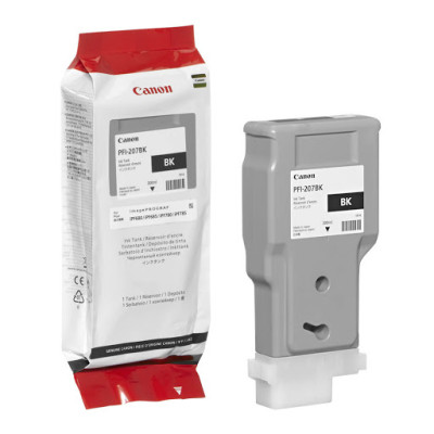 Originálny atrament Canon PFI-207Bk (8789B001), čierny, 300 ml