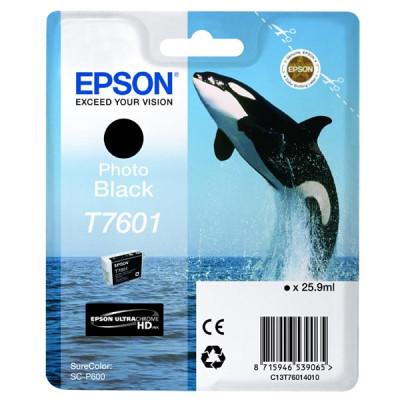 Originálny atrament Epson T7601 (C13T76014010), photo čierny, 25,9 ml