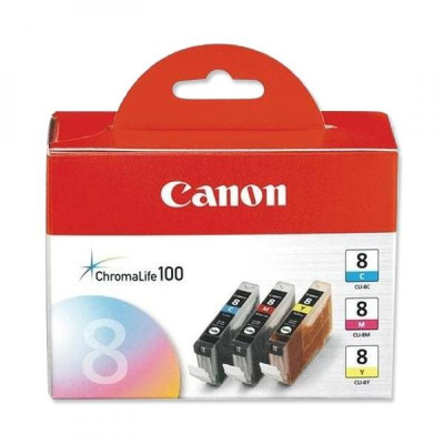 Originálny atrament Canon CLI-8CMY (0621B029, 0621B026), CMY, 3 × 13 ml, 3-pack