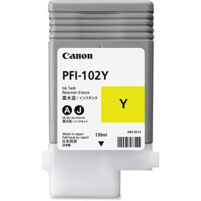 Originálny atrament Canon PFI-102Y (0898B001), žltý, 740 strán (130 ml)