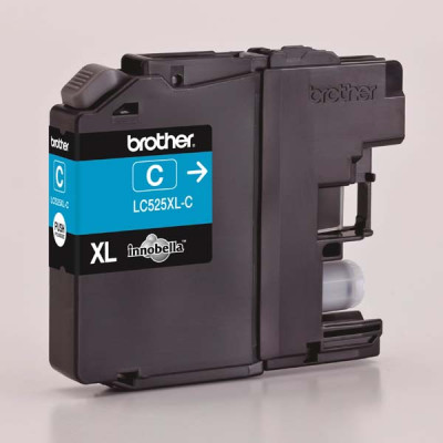 Originálny atrament Brother LC-525XLC, azúrový, 1300 strán
