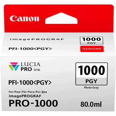 Originálny atrament Canon PFI-1000PGy (0553C001), photo šedý, 3165 strán (80 ml)