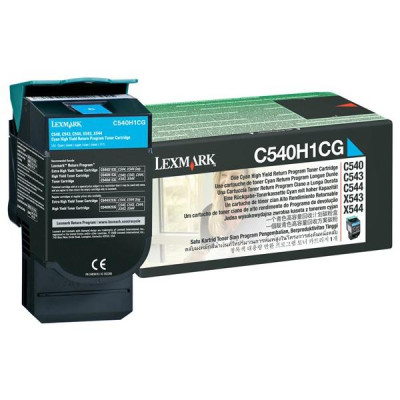 Originálny toner Lexmark C540H1CG, azúrový, 2000 strán
