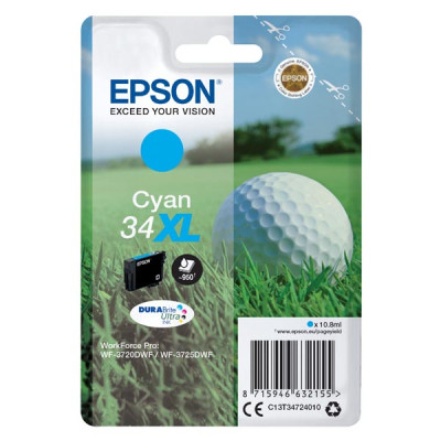 Originálny atrament Epson T3472 (C13T34724010), azúrový, 10,8 ml