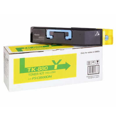 Originálny toner Kyocera TK-880Y, žltý, 18000 strán