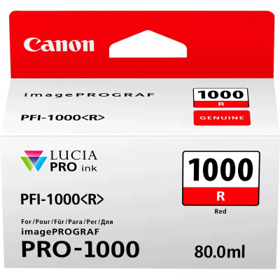 Originálny atrament Canon PFI-1000R (0554C001), červený, 5355 strán (80 ml)
