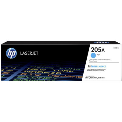 Originálny toner HP CF531A (205A), azúrový, 900 strán