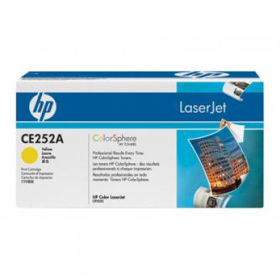 Originálny toner HP CE252A (504A), žltý, 7000 strán