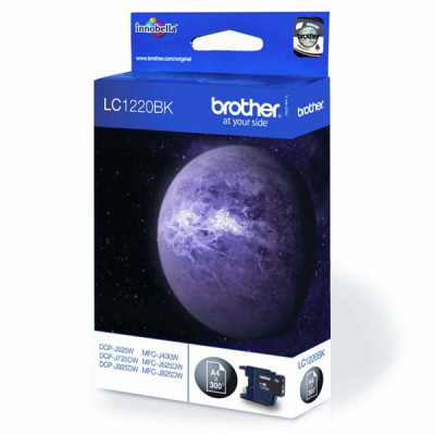 Originálny atrament Brother LC-1220Bk, čierny, 300 strán