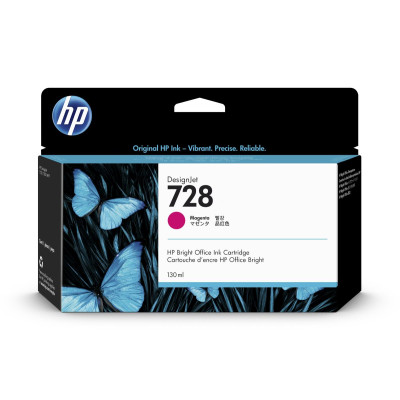 HP F9J66A (728), originálny atrament, purpurový, 130 ml