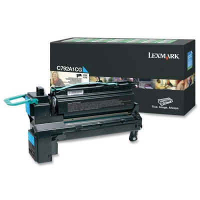 Originálny toner Lexmark C792A1CG, azúrový, 6000 strán