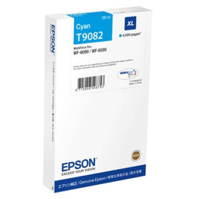 Originálny atrament Epson T9082XL (C13T908240), azúrový, 39 ml