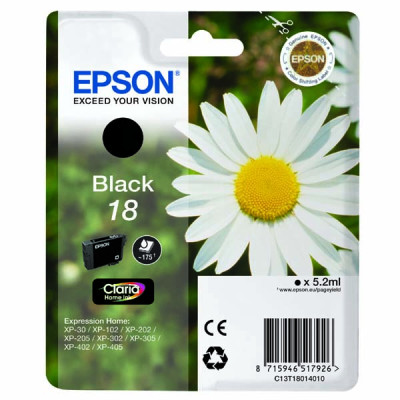 Originálny atrament Epson T1801 (C13T18014010), čierny, 5,2 ml