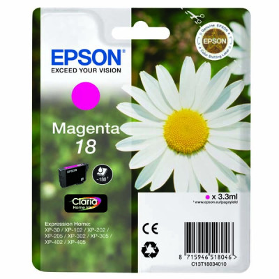 Originálny atrament Epson T1803 (C13T18034010), purpurový, 3,3 ml