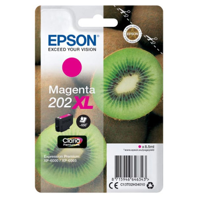 Originálny atrament Epson T02H340 (C13T02H34010, 202XL), purpurový, 8,5 ml, XL