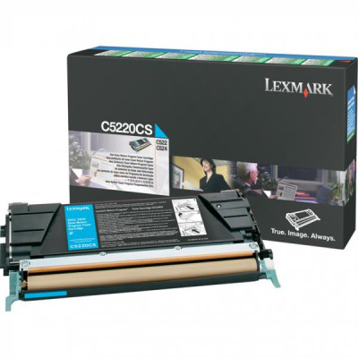 Originálny toner Lexmark C5220CS, azúrový, 3000 strán