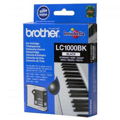 Originálny atrament Brother LC-1000Bk, čierny, 500 strán