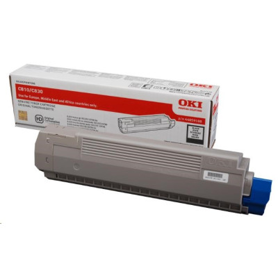 Originálny toner Oki C810 (44059108), čierny, 8000 strán