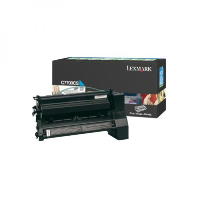 Originálny toner Lexmark C7700CS, azúrový, 6000 strán