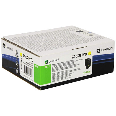 Originálny toner Lexmark 74C2HY0 (74C2HYE, 74C0H40), žltý, 12000 strán