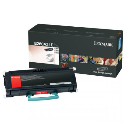 Originálny toner Lexmark E260A21E, čierny, 3500 strán