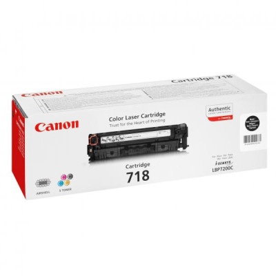Originálny toner Canon CRG-718Bk (2662B002), čierny, 3400 strán
