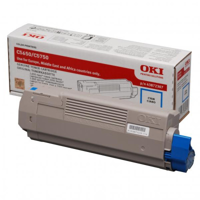 Originálny toner Oki C5650 (43872307), azúrový, 2000 strán