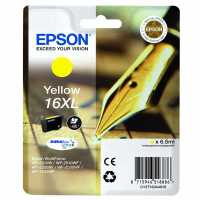 Originálny atrament Epson T1634 (C13T16344010), žltý, 6,5 ml