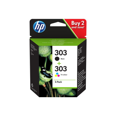 Originálny atrament HP 3YM92AE (303), čierny/farebný, 200/165 strán