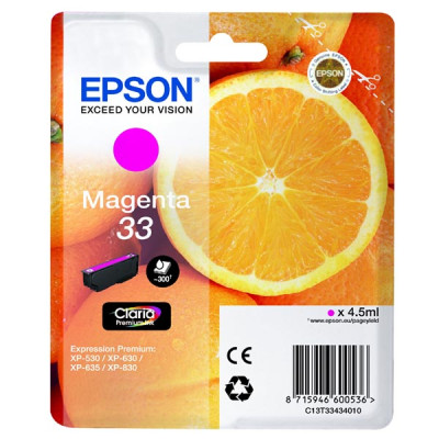 Originálny atrament Epson T3343 (C13T33434010, T33), purpurový, 4,5 ml